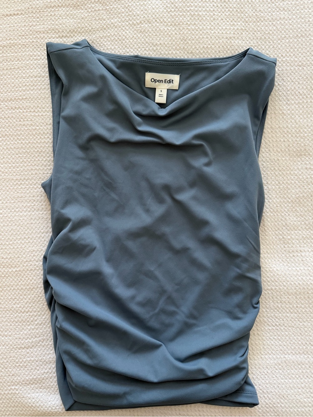 Open Edit Boat Neck Sleeveless Top